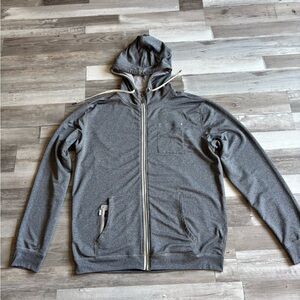 Vuori Men's Zip-Up Gray Sweater